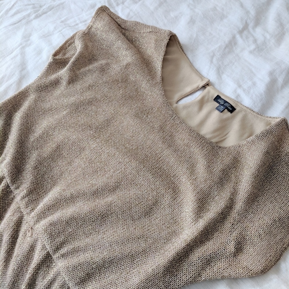 Lightweight Gold Knit Dress